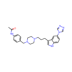 CC(=O)Nc1ccc(CN2CCN(CCCc3c[nH]c4ccc(-n5cnnc5)cc34)CC2)cc1 ZINC000022446459