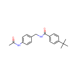 CC(=O)Nc1ccc(CNC(=O)c2ccc(C(C)(C)C)cc2)cc1 ZINC000192595413