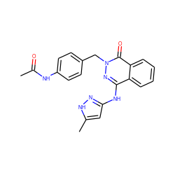 CC(=O)Nc1ccc(Cn2nc(Nc3cc(C)[nH]n3)c3ccccc3c2=O)cc1 ZINC000034660688