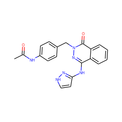 CC(=O)Nc1ccc(Cn2nc(Nc3cc[nH]n3)c3ccccc3c2=O)cc1 ZINC000038252620