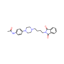 CC(=O)Nc1ccc(N2CCN(CCCCN3C(=O)c4ccccc4C3=O)CC2)cc1 ZINC000013823989