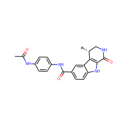 CC(=O)Nc1ccc(NC(=O)c2ccc3[nH]c4c(c3c2)[C@H](C)CNC4=O)cc1 ZINC000028902174