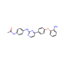 CC(=O)Nc1ccc(Nc2nccc(-c3ccc(Oc4ccccc4N)cc3)n2)cc1 ZINC001772655877