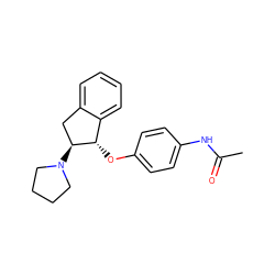 CC(=O)Nc1ccc(O[C@H]2c3ccccc3C[C@@H]2N2CCCC2)cc1 ZINC000205413477