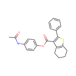 CC(=O)Nc1ccc(OC(=O)c2c(-c3ccccc3)sc3c2CCCC3)cc1 ZINC001772598647