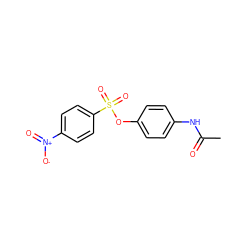 CC(=O)Nc1ccc(OS(=O)(=O)c2ccc([N+](=O)[O-])cc2)cc1 ZINC000002071700