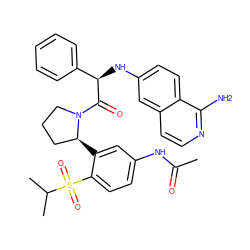 CC(=O)Nc1ccc(S(=O)(=O)C(C)C)c([C@H]2CCCN2C(=O)[C@H](Nc2ccc3c(N)nccc3c2)c2ccccc2)c1 ZINC000140186022