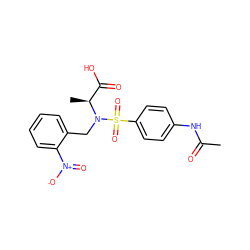 CC(=O)Nc1ccc(S(=O)(=O)N(Cc2ccccc2[N+](=O)[O-])[C@@H](C)C(=O)O)cc1 ZINC000013863130