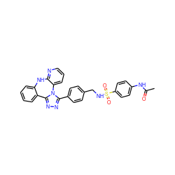 CC(=O)Nc1ccc(S(=O)(=O)NCc2ccc(-c3nnc4n3-c3cccnc3Nc3ccccc3-4)cc2)cc1 ZINC000096174053