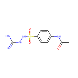 CC(=O)Nc1ccc(S(=O)(=O)NNC(=N)N)cc1 ZINC000013808152