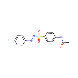 CC(=O)Nc1ccc(S(=O)(=O)NNc2ccc(F)cc2)cc1 ZINC000006588858