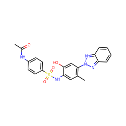 CC(=O)Nc1ccc(S(=O)(=O)Nc2cc(C)c(-n3nc4ccccc4n3)cc2O)cc1 ZINC000000717762