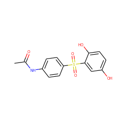 CC(=O)Nc1ccc(S(=O)(=O)c2cc(O)ccc2O)cc1 ZINC000000289034