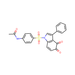 CC(=O)Nc1ccc(S(=O)(=O)n2cc(-c3ccccc3)c3c2C=CC(=O)C3=O)cc1 ZINC001772639607