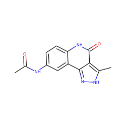 CC(=O)Nc1ccc2[nH]c(=O)c3c(C)[nH]nc3c2c1 ZINC000028956972