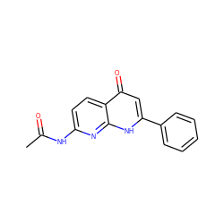 CC(=O)Nc1ccc2c(=O)cc(-c3ccccc3)[nH]c2n1 ZINC000013579565