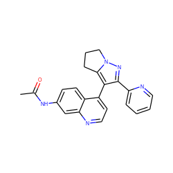 CC(=O)Nc1ccc2c(-c3c(-c4ccccn4)nn4c3CCC4)ccnc2c1 ZINC000034055831