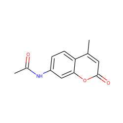 CC(=O)Nc1ccc2c(C)cc(=O)oc2c1 ZINC000000517139