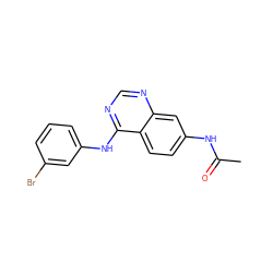 CC(=O)Nc1ccc2c(Nc3cccc(Br)c3)ncnc2c1 ZINC000003815235