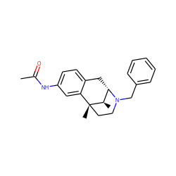 CC(=O)Nc1ccc2c(c1)[C@@]1(C)CCN(Cc3ccccc3)[C@@H](C2)[C@H]1C ZINC000013742439