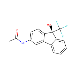 CC(=O)Nc1ccc2c(c1)-c1ccccc1[C@@]2(O)C(F)(F)F ZINC000143261208