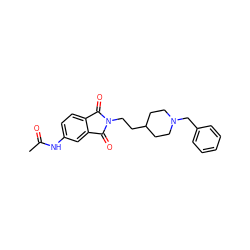 CC(=O)Nc1ccc2c(c1)C(=O)N(CCC1CCN(Cc3ccccc3)CC1)C2=O ZINC000003814221