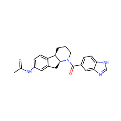 CC(=O)Nc1ccc2c(c1)C[C@H]1[C@@H]2CCCN1C(=O)c1ccc2[nH]cnc2c1 ZINC000117622303