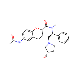 CC(=O)Nc1ccc2c(c1)CC[C@@H](C(=O)N(C)[C@H](CN1CC[C@H](O)C1)c1ccccc1)O2 ZINC000028530088