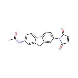 CC(=O)Nc1ccc2c(c1)Cc1cc(N3C(=O)C=CC3=O)ccc1-2 ZINC000001681532