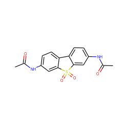 CC(=O)Nc1ccc2c(c1)S(=O)(=O)c1cc(NC(C)=O)ccc1-2 ZINC000000192250