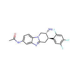 CC(=O)Nc1ccc2c(c1)nc1n2C[C@H](N)[C@@H](c2cc(F)c(F)cc2F)C1 ZINC000043060774