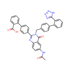 CC(=O)Nc1ccc2nc(-c3ccc(-c4ccccc4C(=O)O)cc3)n(Cc3ccc(-c4ccccc4-c4nnn[nH]4)cc3)c(=O)c2c1 ZINC000028757785