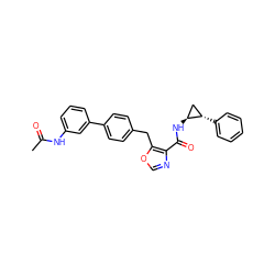 CC(=O)Nc1cccc(-c2ccc(Cc3ocnc3C(=O)N[C@H]3C[C@@H]3c3ccccc3)cc2)c1 ZINC000028822766