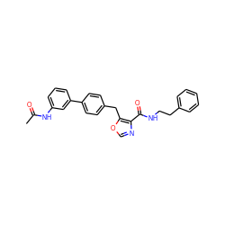 CC(=O)Nc1cccc(-c2ccc(Cc3ocnc3C(=O)NCCc3ccccc3)cc2)c1 ZINC000028822750