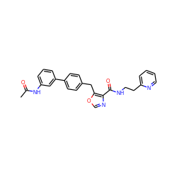 CC(=O)Nc1cccc(-c2ccc(Cc3ocnc3C(=O)NCCc3ccccn3)cc2)c1 ZINC000028822774