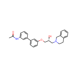 CC(=O)Nc1cccc(-c2cccc(OC[C@H](O)CN3CCc4ccccc4C3)c2)c1 ZINC000219777869