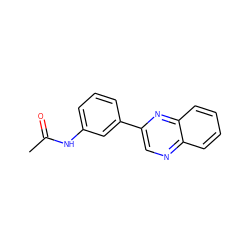 CC(=O)Nc1cccc(-c2cnc3ccccc3n2)c1 ZINC000000317108