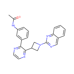 CC(=O)Nc1cccc(-c2nccnc2C2CN(c3ncc4ccccc4n3)C2)c1 ZINC000140215454