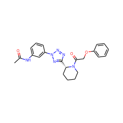 CC(=O)Nc1cccc(-n2nnc([C@H]3CCCCN3C(=O)COc3ccccc3)n2)c1 ZINC000299856142