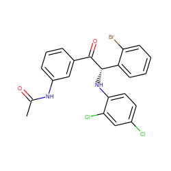 CC(=O)Nc1cccc(C(=O)[C@@H](Nc2ccc(Cl)cc2Cl)c2ccccc2Br)c1 ZINC000026487738