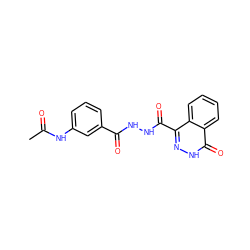 CC(=O)Nc1cccc(C(=O)NNC(=O)c2n[nH]c(=O)c3ccccc23)c1 ZINC000008135131