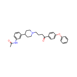 CC(=O)Nc1cccc(C2CCN(CCCC(=O)c3ccc(Oc4ccccc4)cc3)CC2)c1 ZINC000028710561