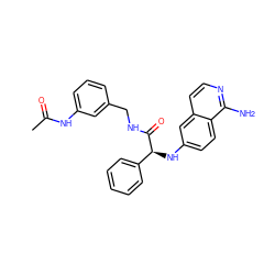 CC(=O)Nc1cccc(CNC(=O)[C@@H](Nc2ccc3c(N)nccc3c2)c2ccccc2)c1 ZINC000473095903