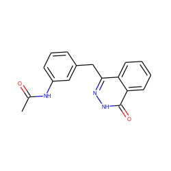 CC(=O)Nc1cccc(Cc2n[nH]c(=O)c3ccccc23)c1 ZINC000028522901