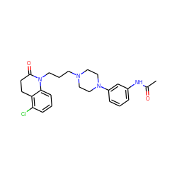 CC(=O)Nc1cccc(N2CCN(CCCN3C(=O)CCc4c(Cl)cccc43)CC2)c1 ZINC000013803892