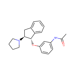 CC(=O)Nc1cccc(O[C@H]2c3ccccc3C[C@@H]2N2CCCC2)c1 ZINC000147822035