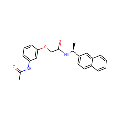 CC(=O)Nc1cccc(OCC(=O)N[C@@H](C)c2ccc3ccccc3c2)c1 ZINC000005462161