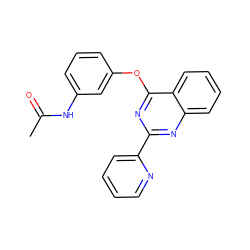 CC(=O)Nc1cccc(Oc2nc(-c3ccccn3)nc3ccccc23)c1 ZINC000002247059