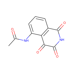 CC(=O)Nc1cccc2c1C(=O)C(=O)NC2=O ZINC000013683191