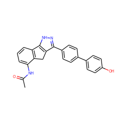 CC(=O)Nc1cccc2c1Cc1c(-c3ccc(-c4ccc(O)cc4)cc3)n[nH]c1-2 ZINC000028822271